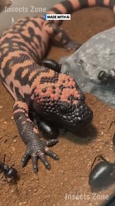 21K views · 76 reactions | The Gila Monster executed the Driver Ant's general instantly. Now, the million-mandible counter-attack begins. Venom versus pure, swarming chaos. #GilaMonster #DriverAnts #PrimalTerror #LethalEncounter #SurvivalInstinct #fblifestyle ⚙️ AI-generated dramatization — No real insects or creatures are involved in these visuals. | Insects Zone | Facebook