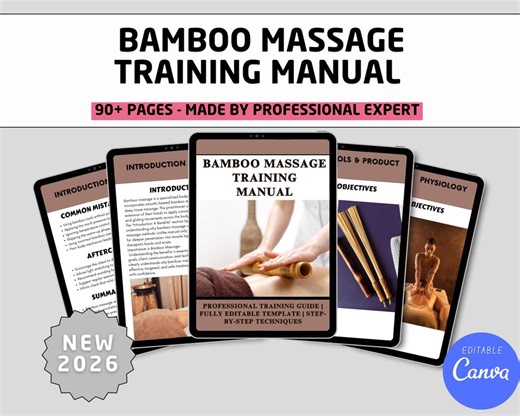 Bamboo Massage Training Manual – Professional Course, Editable PDF - Etsy