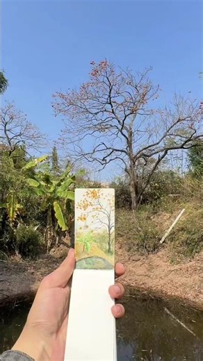 Mini Sketchbook Nature Painting ASMR