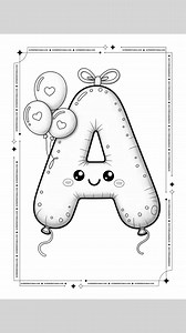 Kawaii Holiday Balloon Alphabet Coloring Pages (FREE) #holiday #coloringpages #Christmas #PDF | SuperPrintable