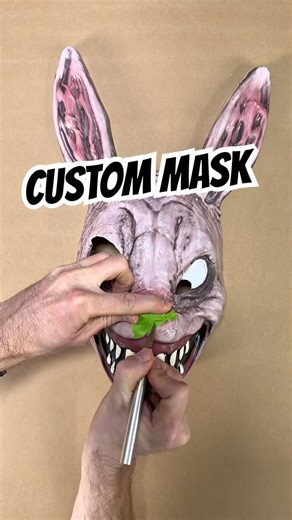 This Horror Bunny Mask Feels Strangely Familiar. #mask #horror #diy #bunny #transformation #cosplay
