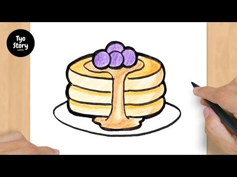 #819 How to Draw a Pancake - Easy Drawing Tutorial
