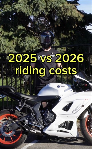 My riding costs in 2025 vs 2026! #motorcycle #motoboy #bikerboy #yamahar7 #biketok