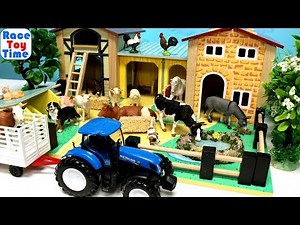 Fun Farm Animals Barn Stable Playset and Animal Toys