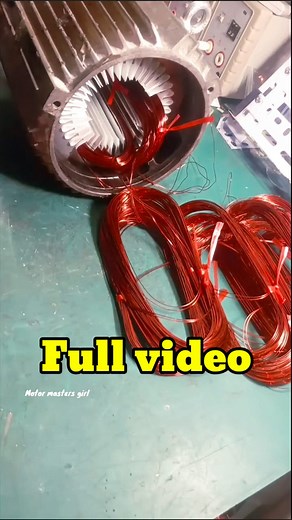 Repair process of 36-slot 4-pole motor windings #coilreset #motorlife #electric #motor #coil #foryou | Motor Masters Girl
