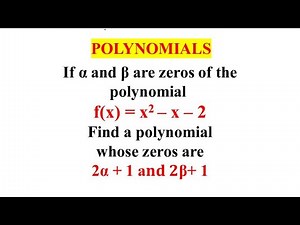 If α and β are the zeros of the quadratic polynomial f(x)=x^2-x-2,find a polynomial 2α+1 and 2β+1