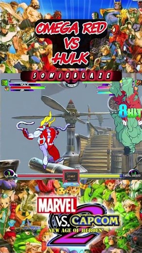 OMEGA RED destroys HULK in Marvel vs Capcom 2 🔗🧟‍♂️