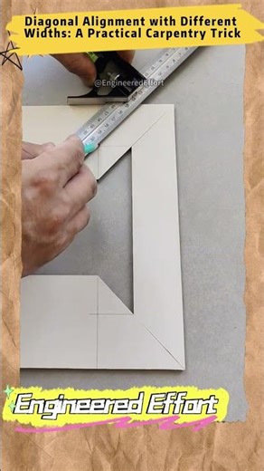 Diagonal Alignment with Different Widths A Practical Carpentry Trick #EngineeredEffort