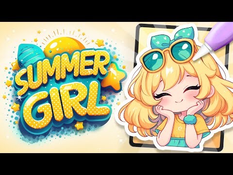 How to Draw a Cozy SUMMER ANIME GIRL Portrait in Procreate 🌞 Easy Step-by-Step Tutorial