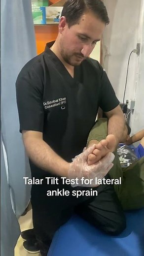 Talar tilt test for lateral ankle sprain