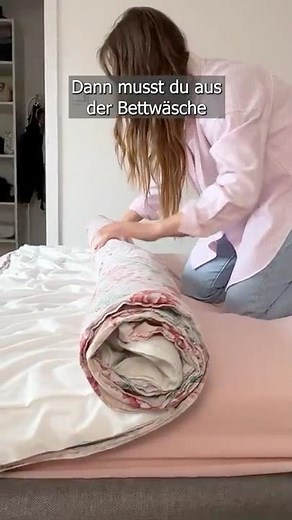 Simple and quick trick for changing bed linen 200x220 cm