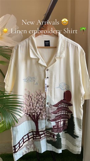 New Summer Linen Embroidery Shirt