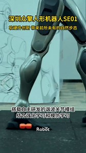 深圳众擎人形机器人SE01自然步态 深圳众擎发布通用人形机器人SE01，搭载自主研发的谐波关节模组，结合强化学习和模仿学习，通过端到端神经网络模型，带来了前所未有的自然步态。 The natural gait of Shenzhen Zhongqing humanoid robot SE01 | Beautiful places in China