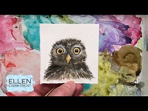 Watercolor Owl Tutorial for Beginners- Mini Monday Madness