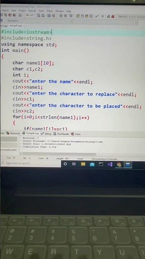 Replace a character with another character in a string