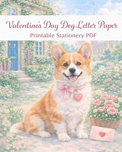 Valentine's Day Dog Letter Paper Printable | Cute Puppy Love Stationery | Pet Lover Writing Paper PDF | Romantic Dog Themed Letter Set - Etsy Australia