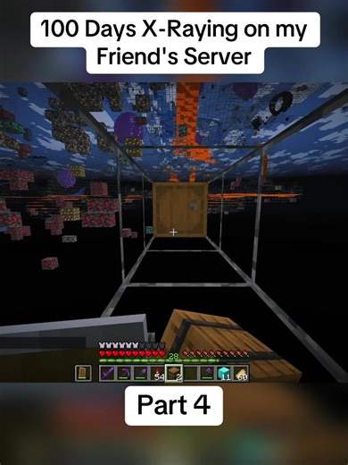 100 Days X-Raying on my Friend's Server#MineCraft #viral #fyp | 100 days xraying on friends server