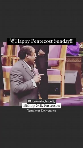 Happy Pentecost Sunday!!! Bishop G.E. Patterson preaching on the wind of the Holy Ghost!!🙌🏾🕊️ • • • #HappySunday #BishopGePatterson #Preaching #OldSchool #Pentecostal #Church #Churchy #tiktokchurch #HolyGhost
