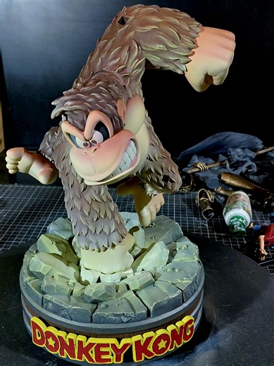 Tentando dominar essa técnica maldita! haha #donkeykong #daisy #wip #impressão3d #pintura