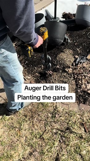 Auger drill bit set for planting the garden #garden #gardening #augerdrill #augerdrillbit