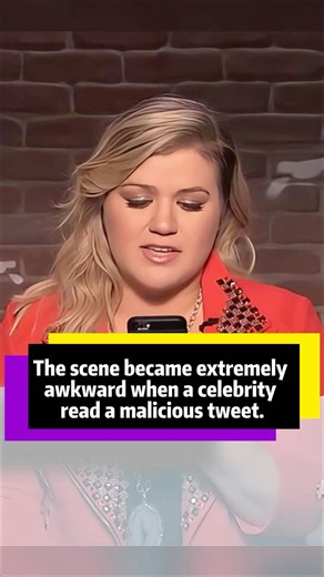 The scene became extremely awkward when a celebrity read a malicious tweet.