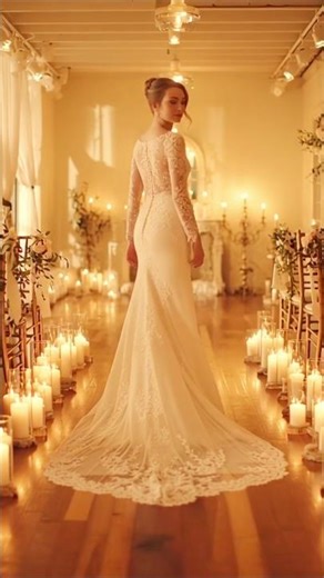 Candle light themed bridal aisle #shorts #wedding #bridal