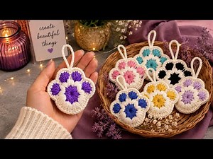 🐾 Easy Crochet Paw Print Keychain Tutorial | Cute DIY Crochet Ornament for Beginners 🧶✨ ll