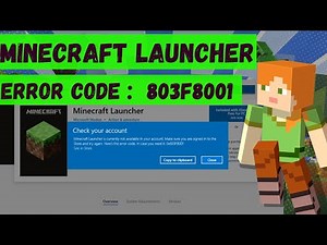 How To Fix Minecraft Launcher Error Code 803F8001 In Windows