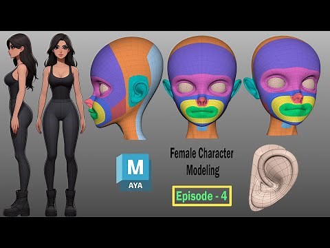 Female Character Face Refinement in Maya (Episode-4): Pro-Level Ear Modeling Tutorial
