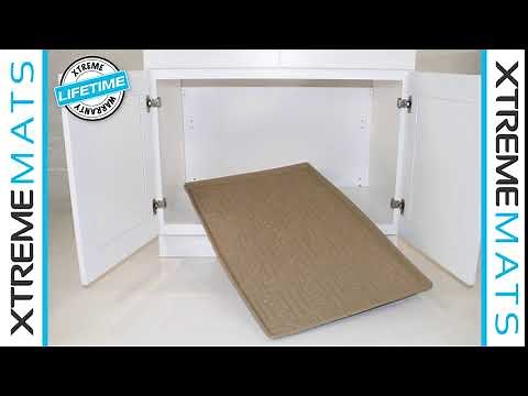 Installing an under sink cabinet mat from Xtreme Mats