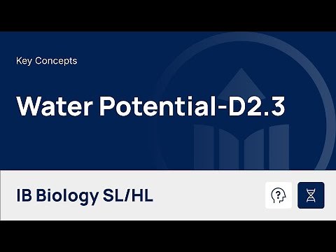 Water Potential [IB Biology SL/HL]