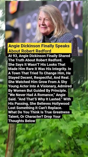 Angie Dickinson and Robert Redford are an untold story of unbreakable friendship.