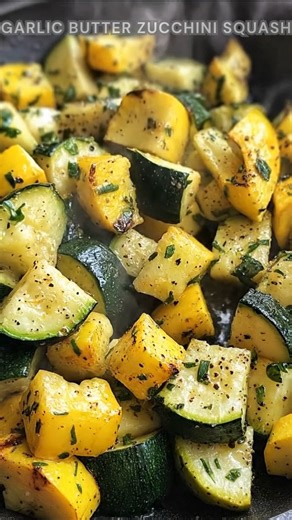 9.4K views · 67 reactions | Zucchini squash chopped bite-sized. Toss with garlic, butter, salt and pepper. Sauté on medium heat for 8–10 minutes. This garlic butter zucchini squash is tender, buttery, and lightly golden with a savory, fragrant finish. Ingredients ➤ 2 medium zucchinis, chopped ➤ 2 medium yellow summer squashes, chopped ➤ 3 tbsp unsalted butter FULLL Recipe in First Cօʍʍеոτ  | Nessy Recipes | Facebook
