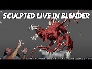 The Skinless Dragon sculpt live in Blender