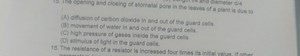 The opening and closing of stomatal pore in the leaves of a pla... | Filo