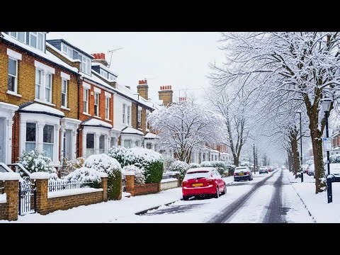 Driving in Letchworth Garden City UK ❄️ Beautiful English Town in Winter Snow