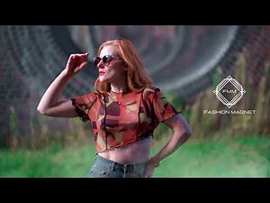 International fashion Model Inga Catwalk in slowmotion outfit 1