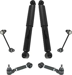TRQ Rear Suspension Kit Control Arm with Ball Joint Shock Absorber Sway Bar Stabilizer Link Compatible with 2003-2006 Acura MDX
