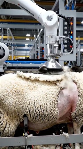 The Future of Farming: Fully Automated Sheep Shearing 🐑🤖 #farming #sheep #sheepshearing #agritech