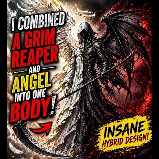 🔥How to draw body of ❤️‍🔥☠️(Grim Reaper, Angel, Hybrid)😈💯