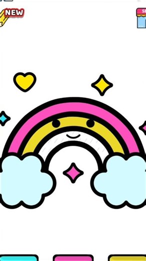 how' to draw rainbow 🌈 for kids #animation #gameplay #children