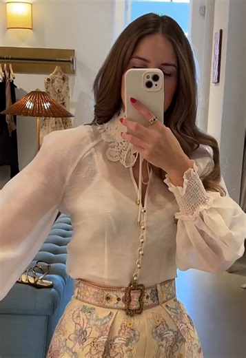 This Zimmermann Blouse is gorgeous but scratchy at the neck @ZIMMERMANN #zimmermann #fashiontok #fashion