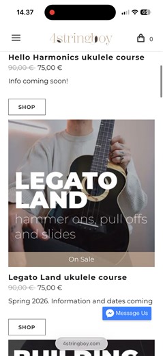 NEW UKULELE COURSES ahoy! I'm laucnhing 4 new ones next year and they're all on sale right now! Shop ukulele courses: https://www.4stringboy.com/courses.html | 4stringboy