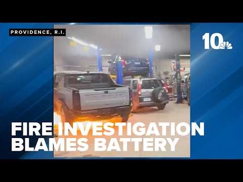 Investigators: Auto repair shop fire started in truck's lithium-ion battery system