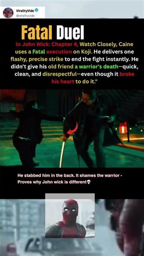 In John Wick 4 (2023), Caine was prepared to do this | Koji vs Caine : Fatal Duel