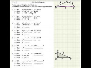 Satz des Pythagoras. Hypotenuse berechnen