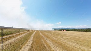 Red Ravine, a badlands natural reserve burned by a huge fire in Romania