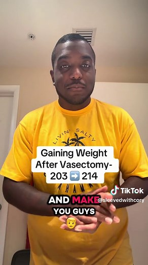 Gaining Weight After Vasectomy- 203 ➡️ 214 #vasectomy #vsg #weightloss