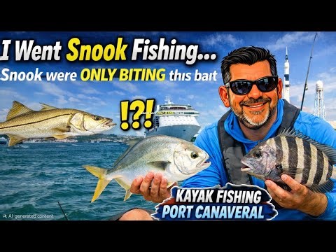 I Went Snook Fishing...They Were Biting Only THIS Bait! Kayak Fishing Port Canaveral