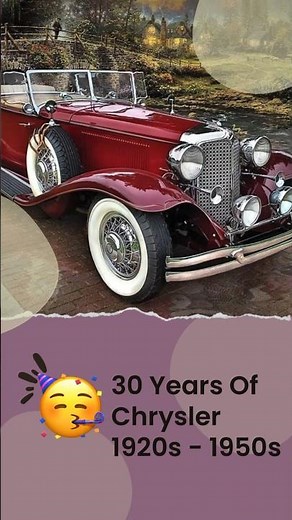 30 Years Of Amazing Chrysler Cars From The 1920s Through The 1950s #car #automobile